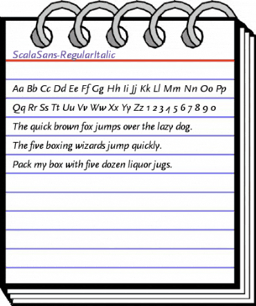 Scala Sans Regular Italic animated font preview Scala Sans Regular Italic animated font preview