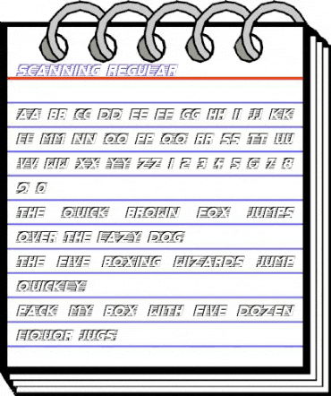 Scanning Regular animated font preview Scanning Regular animated font preview