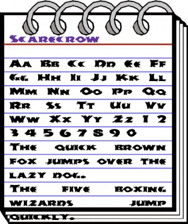 Scarecrow Regular animated font preview
