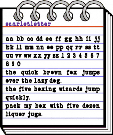 ScarletLetter Regular animated font preview