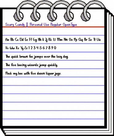 Scary Candy - Personal Use Regular animated font preview