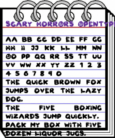 Scary HorrOrs Regular animated font preview