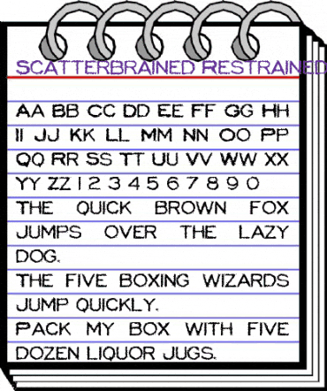 Scatterbrained Restrained Regular animated font preview Scatterbrained Restrained Regular animated font preview