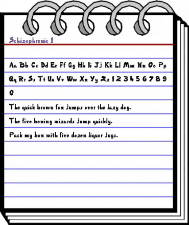 Schizophrenic 1 Normal animated font preview