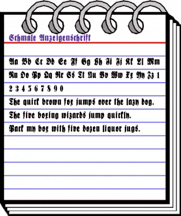Schmale Anzeigenschrift Regular animated font preview Schmale Anzeigenschrift Regular animated font preview