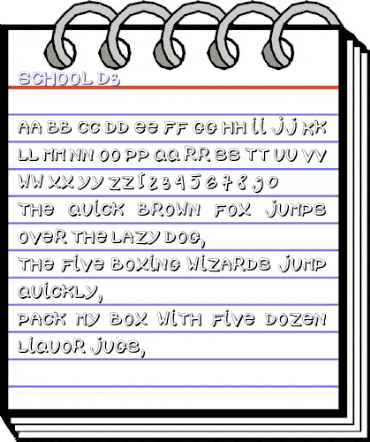 SCHOOL Regular animated font preview