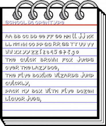 SCHOOL Regular animated font preview