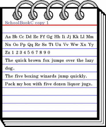 SchoolBookC Regular animated font preview