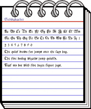 Schwabacher Regular animated font preview