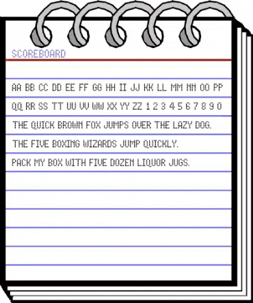 Scoreboard Regular animated font preview