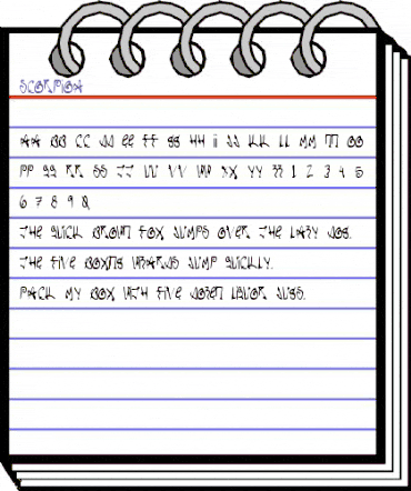 Scorpio Regular animated font preview