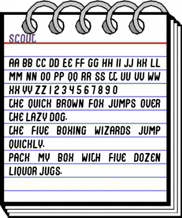 Scout Regular animated font preview