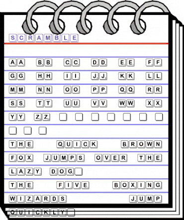 Scramble Regular animated font preview
