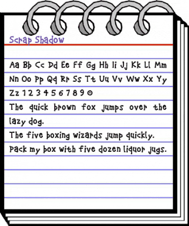 Scrap Shadow Regular animated font preview