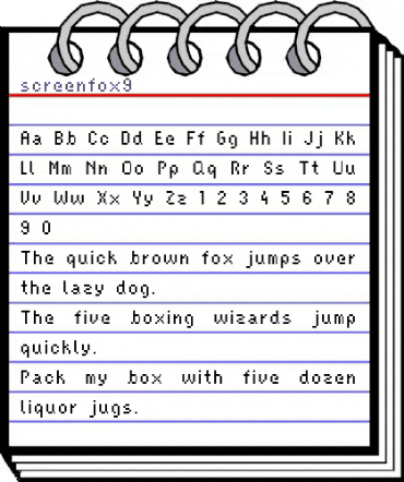 screenfox9 Regular animated font preview