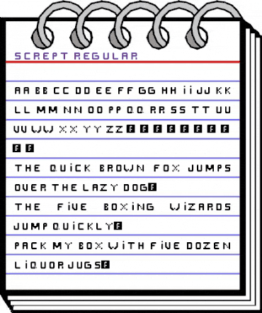 SCREPT Regular animated font preview SCREPT Regular animated font preview