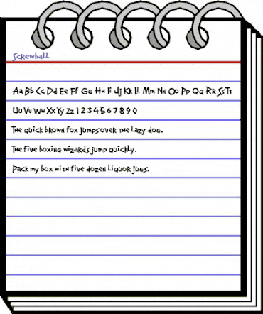 Screwball Regular animated font preview Screwball Regular animated font preview