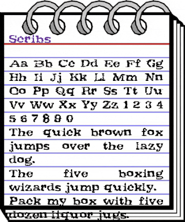 Scribs Regular animated font preview Scribs Regular animated font preview