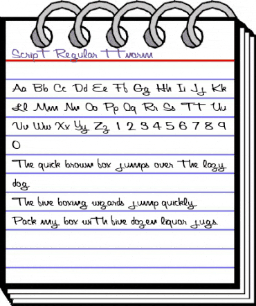 Script Regular animated font preview Script Regular animated font preview
