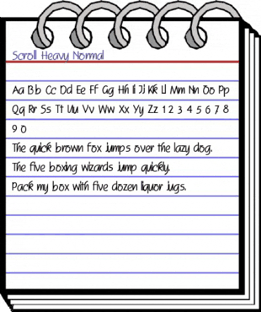 Scroll Heavy Normal animated font preview