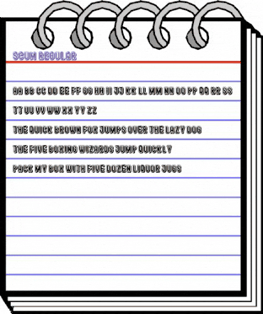 Scum Regular animated font preview Scum Regular animated font preview