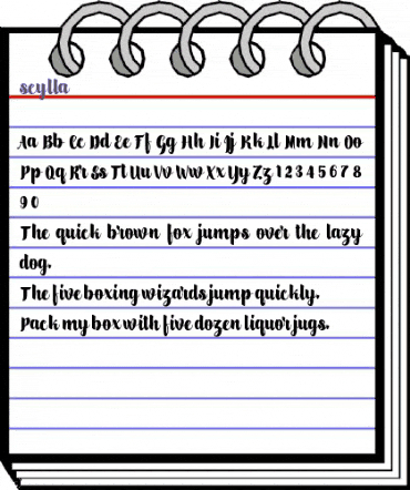 scylla Regular animated font preview