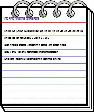 SD LED Screen Regular animated font preview SD LED Screen Regular animated font preview