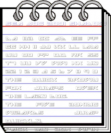 Sea Dog 2001 Shadow Shadow animated font preview