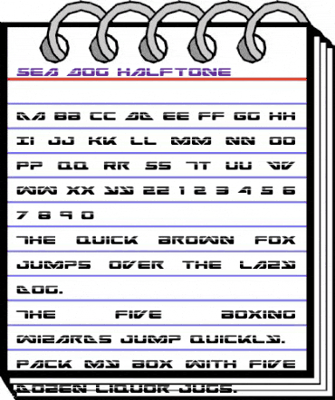 Sea-Dog Halftone Regular animated font preview