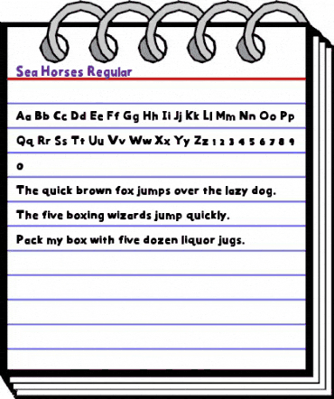 Sea Horses Regular animated font preview Sea Horses Regular animated font preview