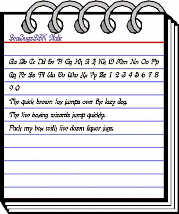 SeaBugsSSK Italic animated font preview