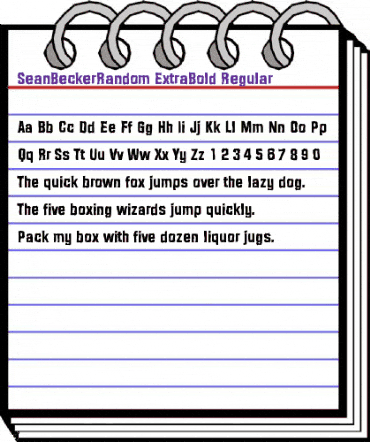 SeanBeckerRandom-ExtraBold Regular animated font preview SeanBeckerRandom-ExtraBold Regular animated font preview