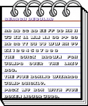 Search Regular animated font preview Search Regular animated font preview