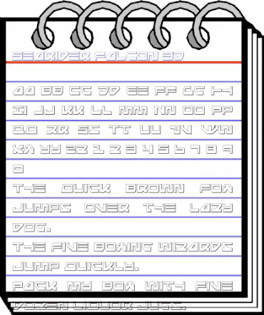 Searider Falcon 3D Regular animated font preview Searider Falcon 3D Regular animated font preview