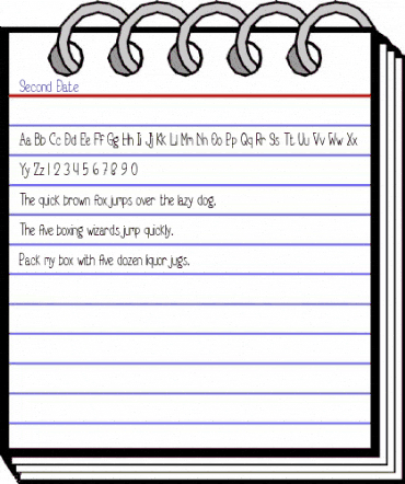 Second Date Regular animated font preview