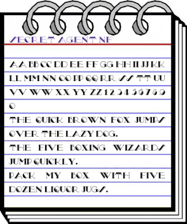 Secret Agent NF Regular animated font preview