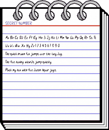 SECRET NUMBER Regular animated font preview