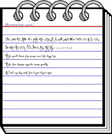 Secretary hand ancient Regular animated font preview Secretary hand ancient Regular animated font preview