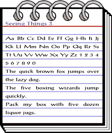 Seeing Things 3 Regular animated font preview