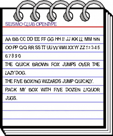 Seismo Club Regular animated font preview Seismo Club Regular animated font preview