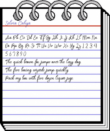 Selvia Cahya Regular animated font preview