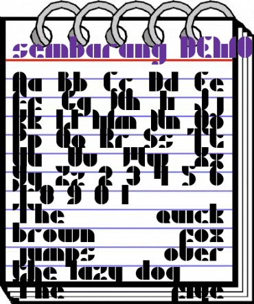sembarang DEMO Regular animated font preview