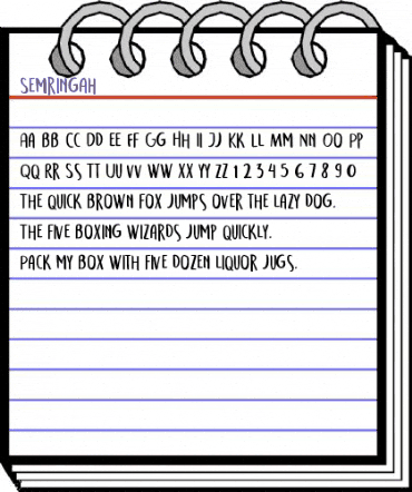 Semringah Regular animated font preview