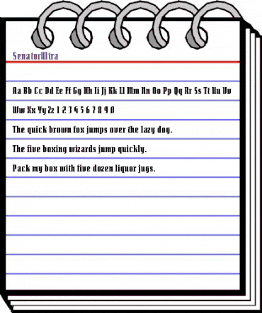 SenatorUltra Regular animated font preview