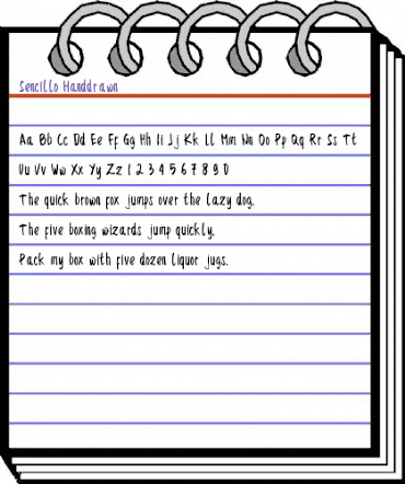 Sencillo Handdrawn Regular animated font preview
