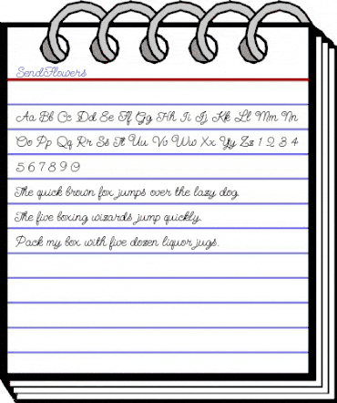 SendFlowers Regular animated font preview SendFlowers Regular animated font preview