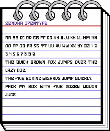 Sendha Regular animated font preview