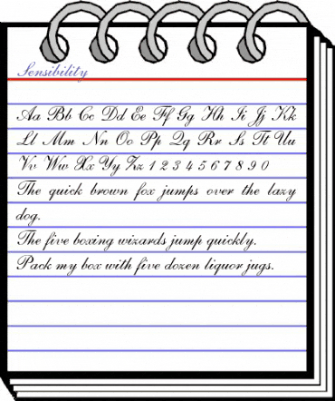 Sensibility Regular animated font preview Sensibility Regular animated font preview