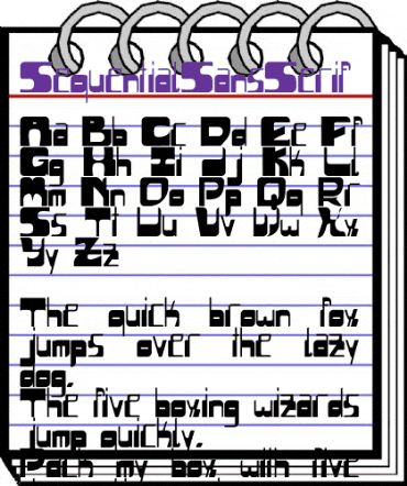 Sequential Regular animated font preview