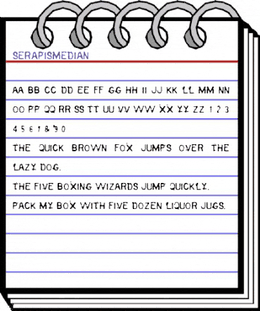 Serapis Regular animated font preview